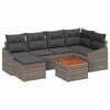 vidaXL Tuinbankenset 7 st Grijs poly rattan