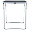 vidaXL Campingtafel inklapbaar met metalen frame 80x60 cm grijs