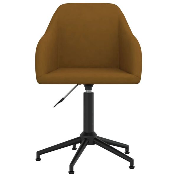 vidaXL Eetkamerstoelen draaibaar 2 st fluweel bruin