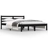 vidaXL Bedframe massief grenenhout zwart 120x190 cm