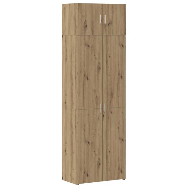 vidaXL Opbergkast artisanaal eikenkleurig 70 x 42.5 x 225 cm
