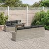 vidaXL Tuin Sofa Set met kussen 8 pcs Lichtgrijs poly rattan