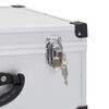 vidaXL Cd-koffer voor 60 cd's aluminium ABS zilverkleurig
