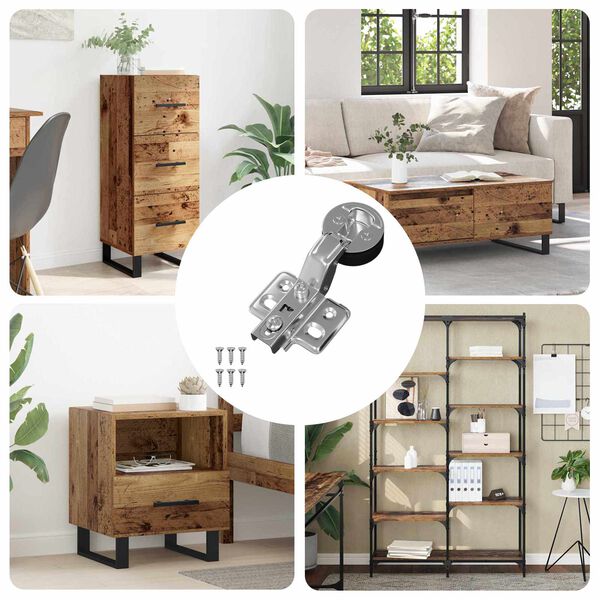 vidaXL Scharnier 123 pcs Zilver 0 IJzer