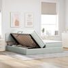 vidaXL Opslag bed met matras met hoofdeinde Lichtgrijs 100 x 200 cm