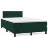 vidaXL Boxspring met matras fluweel donkergroen 120x200 cm