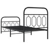 vidaXL Bedframe met hoofd- en voeteneinde metaal zwart 90x190 cm