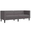 vidaXL 2-delige Loungeset Chesterfield-stijl kunstleer grijs