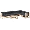 vidaXL 8-delige Loungeset met kussens massief grenenhout