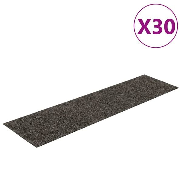 vidaXL Trapmatten Zelfklevend 30 stuks 76x20 cm Antraciet Rechthoekig