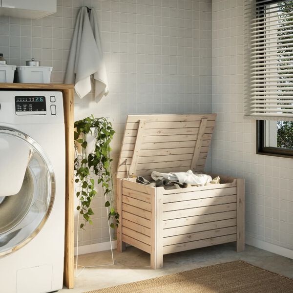 vidaXL Opbergbox met deksel RANA 80x49x54 cm massief grenenhout