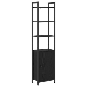 vidaXL Boekenkast 6-laags 40 x 24 x 161 cm Bewerkt hout Zwart Eiken