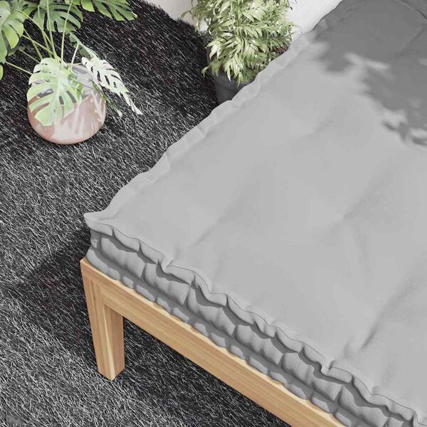 vidaXL Palletvloerkussen 120x80x10 cm katoen grijs