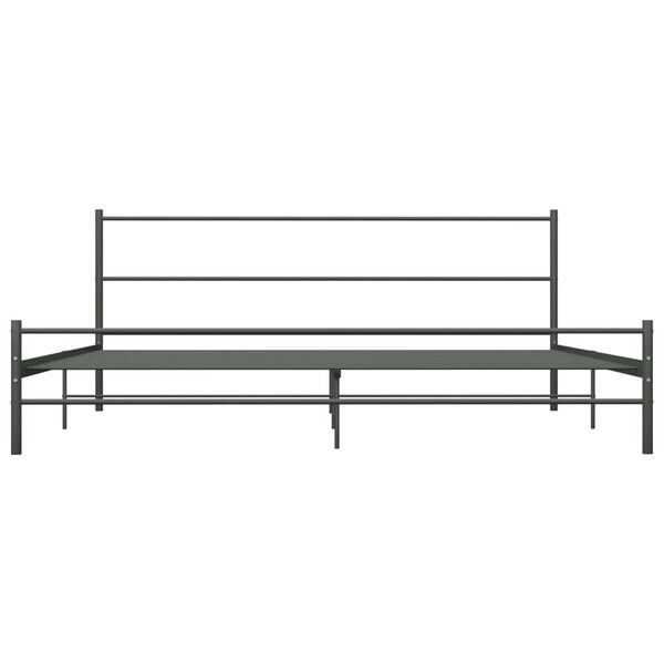vidaXL Bedframe metaal grijs 200x200 cm