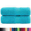 vidaXL Premium washandjes SOLUND 2 st turquoise 30x30 cm 600 g/m2