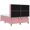 vidaXL Boxspringbed met LED-striplichten Roze 140 x 190 cm Fluweel