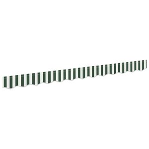 vidaXL Vervangende markies volant Groen en Wit 2,5 m Polyester