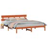 vidaXL Bedframe met hoofdeinde Bruin 180 x 200 cm Massief grenenhout
