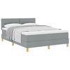 vidaXL Boxspringbed met matras met matras Lichtgrijs 140 x 190 cm Stof