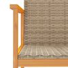 vidaXL Tuinstoelen 2 st poly rattan en massief hout beige