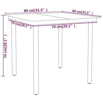 vidaXL 3-delige Tuinset zwart