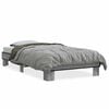 vidaXL Bedframe bewerkt hout en metaal grijs sonoma eiken 100x200 cm