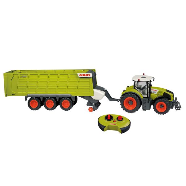 CLAAS Speelgoedtractor met aanhanger AXION870 en CARGOS9600 1:16