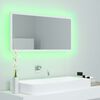 vidaXL Badkamerspiegel LED 90x8,5x37 cm acryl wit