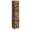 vidaXL Kastenset 2 st 33 x 34,5 x 90 cm Bewerkt hout Gerookt eiken