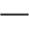 vidaXL Raamsokkel Zwart met houten nerf 160 x 10 x 4,5 cm PVC