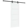 vidaXL Schuifdeur ORKDAL 83 x 202 cm Massief grenenhout Wit