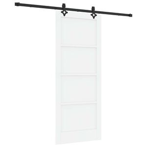 vidaXL Schuifdeur ORKDAL 83 x 202 cm Massief grenenhout Wit