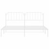 vidaXL Bedframe met hoofdbord metaal wit 200x200 cm