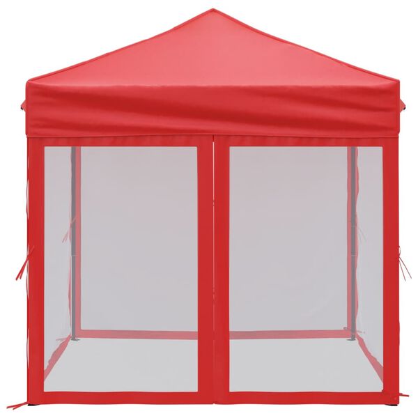 vidaXL Partytent inklapbaar met zijwanden 2x2 m rood