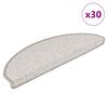 vidaXL Trapmatten zelfklevend Sisal-Look 30 st 65x21x4 cm Platina