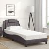 vidaXL Bedframe "Viana" zonder matras kunstleer grijs 90x190 cm