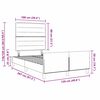 vidaXL Bedframe met hoofdeinde Donkergrijs 120 x 200 cm Stof