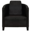 vidaXL Fauteuil echt leer zwart