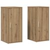 vidaXL Schoenenkasten 2 st 32x35x70 cm bewerkt hout artisanaal eiken