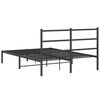 vidaXL Bedframe met hoofdbord metaal zwart 140x190 cm