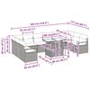 vidaXL Tuin Sofa Set met kussen met opslag 11 pcs Beige poly rattan