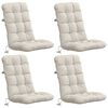 vidaXL 4-delige Hoogrug Kussen VIANEN 4 st 100% Polyester Wit