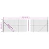 vidaXL Draadgaashek met flens 1,6x25 m antracietkleurig