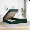 vidaXL Ottoman bed met matrassen 200x200cm fluweel donkergroen