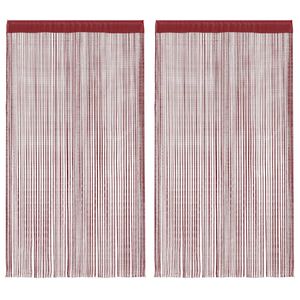 vidaXL Dradengordijnen 100x250 cm wijnrood 2 st