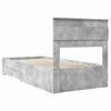 vidaXL Bedframe met hoofdeinde Beton Grijs 90 x 200 cm Bewerkt hout