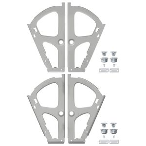 vidaXL Flip lade scharnier 2 pcs Zilver 235 x 155 x 30 mm IJzer