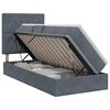 vidaXL Opslag bed met matras Donkergrijs 90 x 190 cm Fluweel
