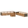 vidaXL Buiten bankenset 9 st Naturel Massief Acaciahout