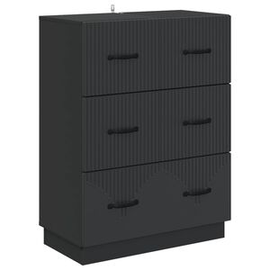 vidaXL Ladenkast Zwart 66 x 34,5 x 87 cm Bewerkt hout